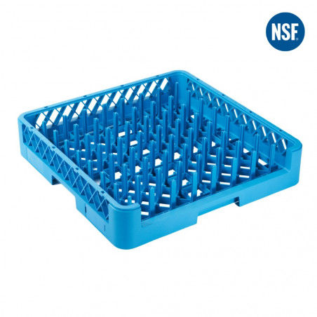 RACK LAVA PLATOS 64 COMPAR. ABIERTO PP AZUL 50X50X10CM (45X45X72MM) JW-64P NSF©