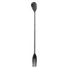 Cuchara de Cocteleria Acero Negro 33Cm con Tenedor Barkeeper