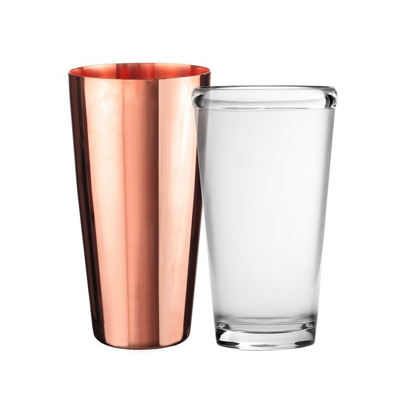 Coctelera Boston Acero con Baño Cobre Barkeeper