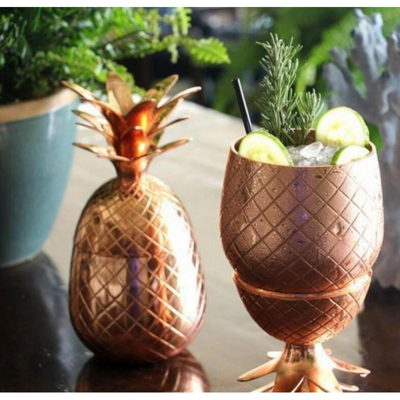 Copa Piña 450Ml Inox Baño Cobre Barkeeper