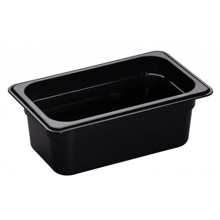 Depósito gastronorm 1/4 10cm policarbonato negro Gplast