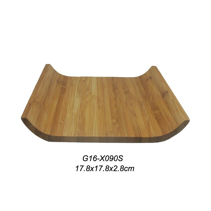 Bandeja Display Bambu Chocolate Oscuro 17.8X17.8X2.8Cm