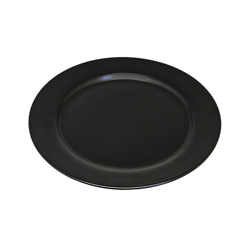 Set plato 25cm 6 piezas porcelana negra Eclipse