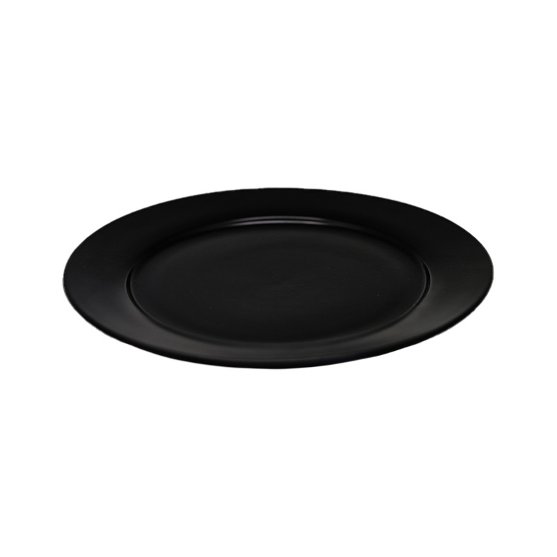 Set plato 25cm 6 piezas porcelana negra Eclipse