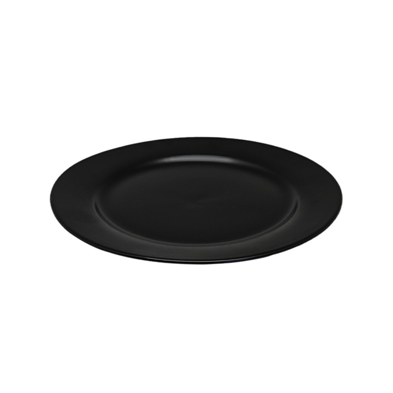 Set plato 23cm 6 piezas porcelana negra Eclipse