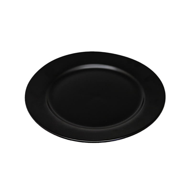 Set plato 23cm 6 piezas porcelana negra Eclipse