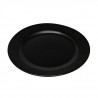 Set plato 23cm 6 piezas porcelana negra Eclipse