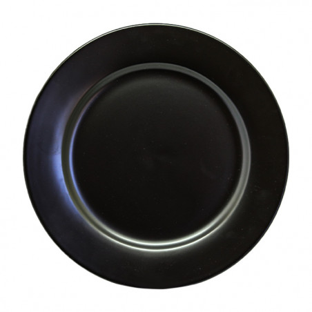 Set plato 23cm 6 piezas porcelana negra Eclipse