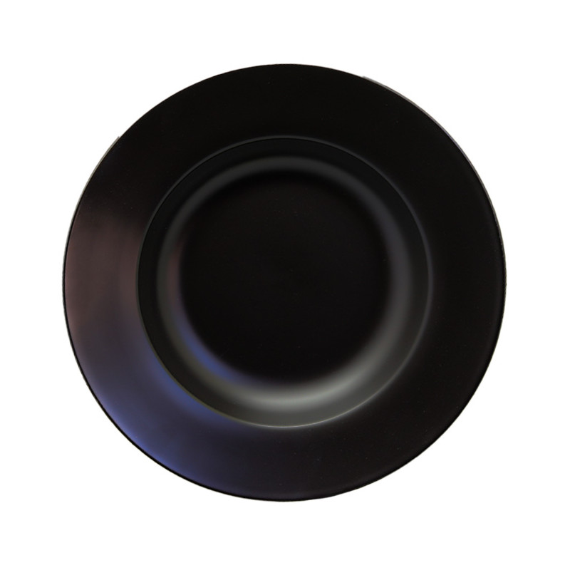 Set plato 30cm 3 piezas porcelana negra Eclipse