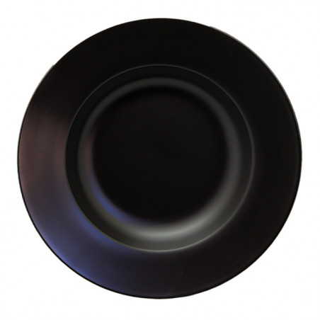 Set plato 30cm 3 piezas porcelana negra Eclipse