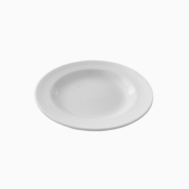 Set plato hondo porcelana 23.5cm 6 piezas Milenia