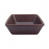 SET 12 FUENTE POTTERY 10X10X3.5CM CUADRADA CERAMICA CAFE
