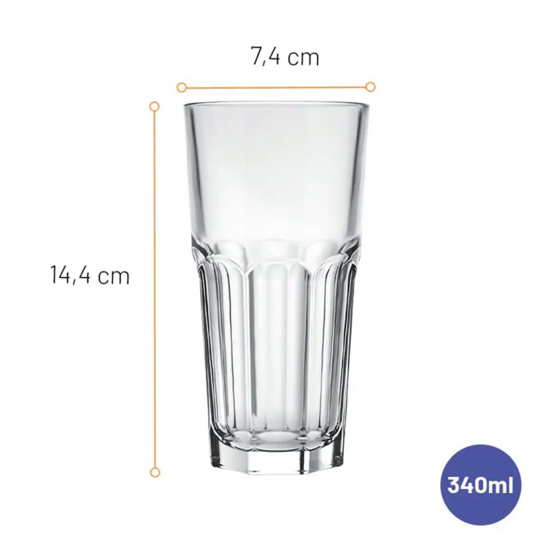 Set vasos bebida 340ml Bristol 12 unidades
