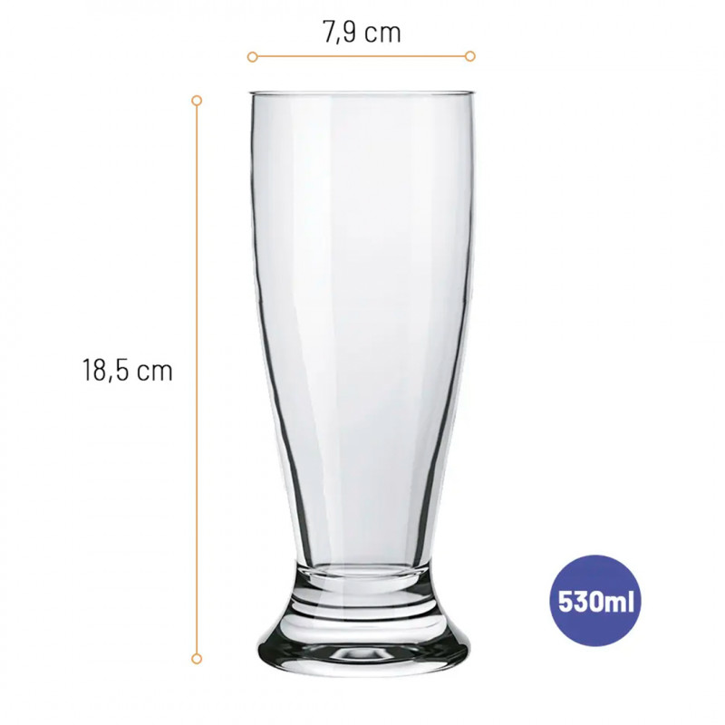 Set vasos cerveza 530ml Munich 12 unidades