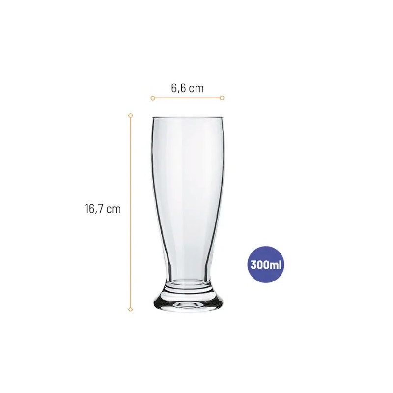 Set vasos cerveza 300ml Munich 24 unidades
