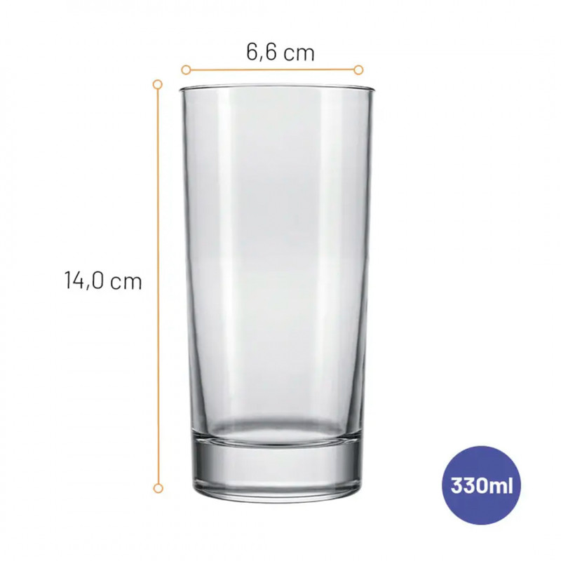 Set vasos bebida 320ml Atol 12 unidades