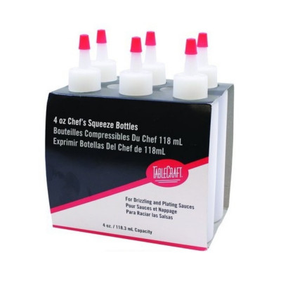 Botella Salsa 120Ml Plast Transp Pack 6 Unds Tablecraft