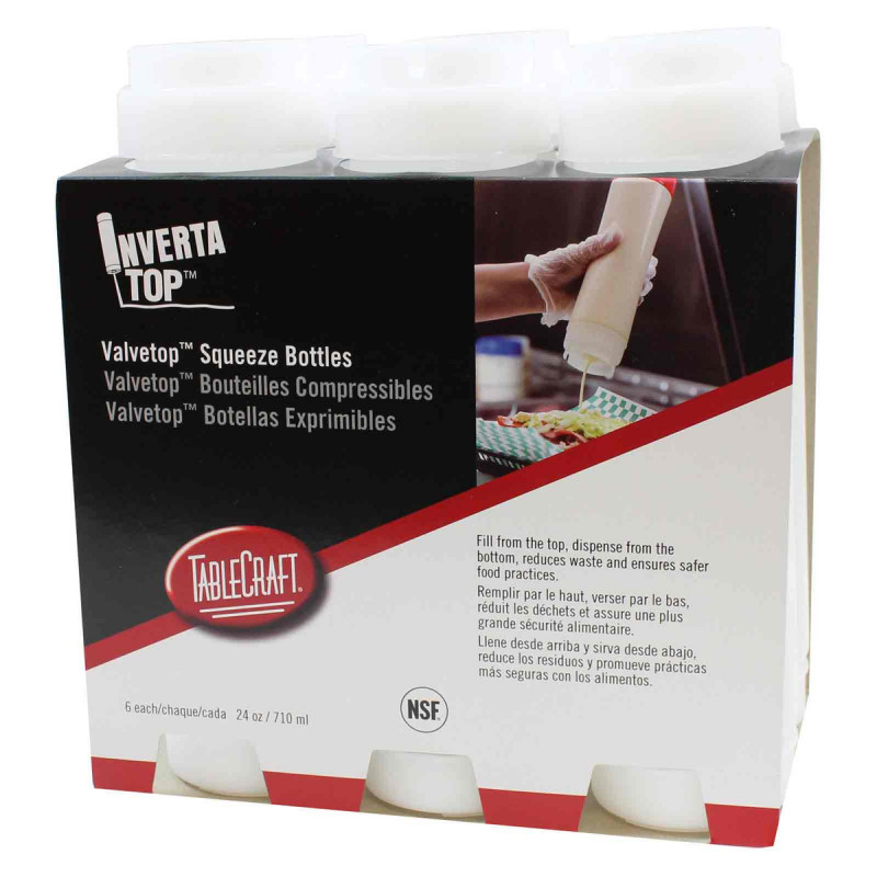 Botella salsa plástica transparente 700ml Tablecraft