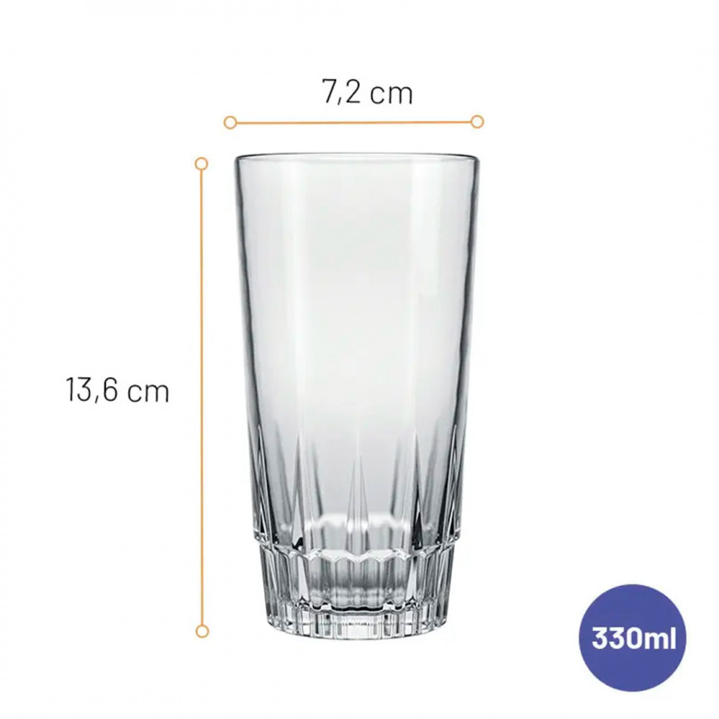 Set vasos bebida 330ml Vegas 24 unidades