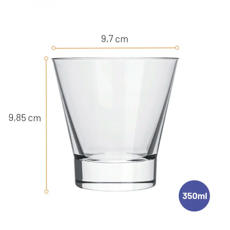 Set vasos bebida 350ml Ilhabela 12 unidades