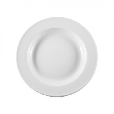 SET 6 PLATO HOTEL HONDO 23CM PORC BLANCO
