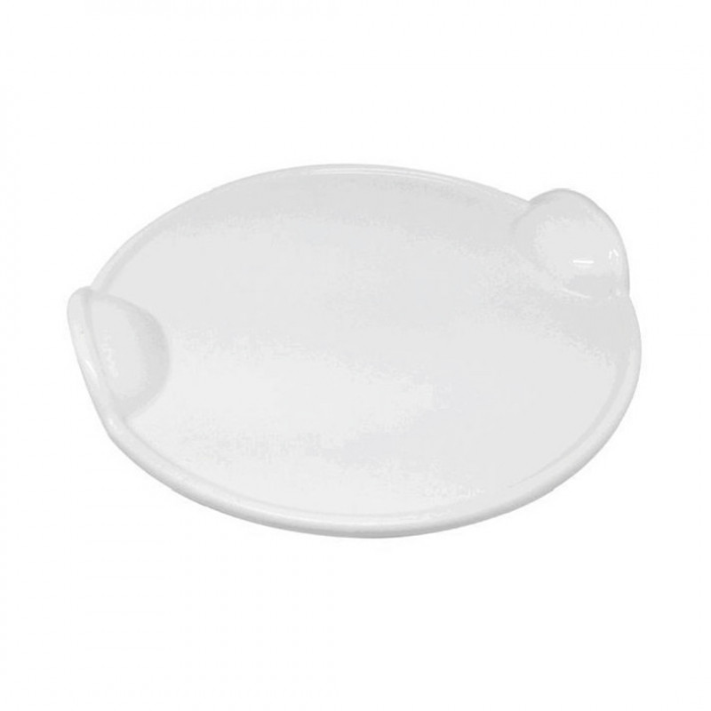 Plato con Asas 30cm Hotel | Set 6 Piezas de Porcelana | Steward.cl