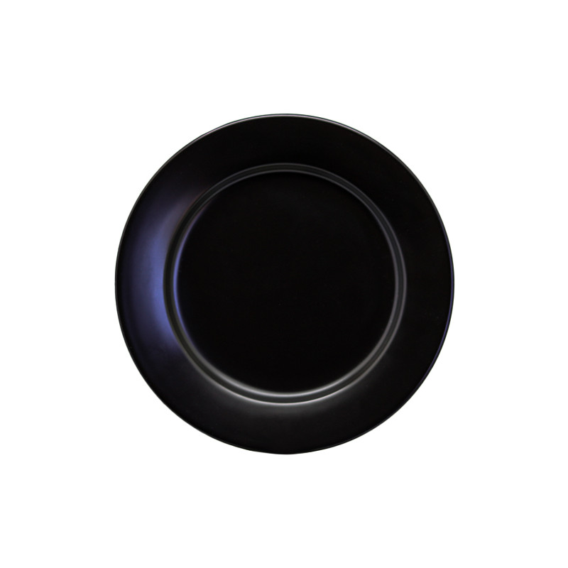 Set plato 15cm 6 piezas porcelana negra Eclipse