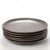 Set 6 plato porcelana grafito 27cm Terra