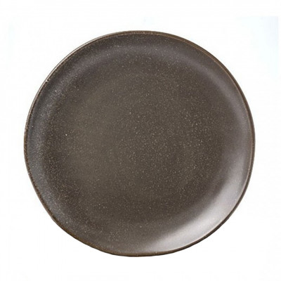 Set 6 plato porcelana grafito 27cm Terra