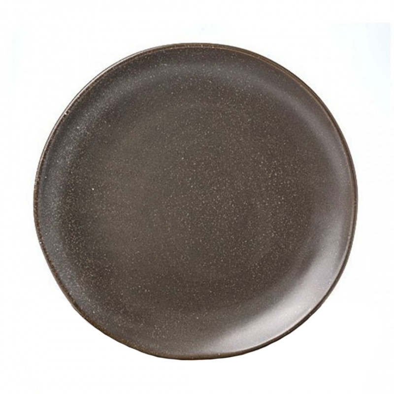 Set 6 plato porcelana grafito 27cm Terra