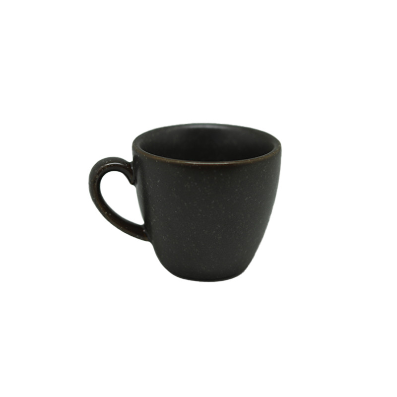 Set 6 taza café 100ml porcelana Terra grafito