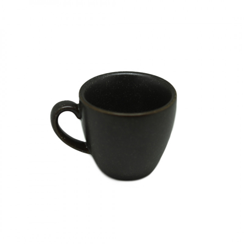 Set 6 taza café 100ml porcelana Terra grafito