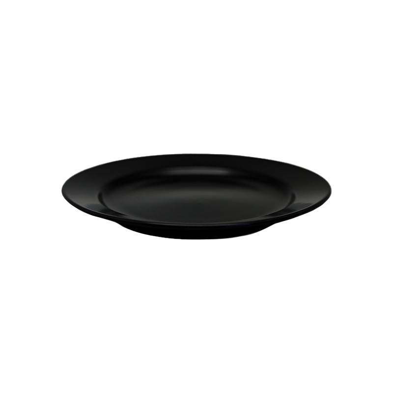Set plato 20cm 6 piezas porcelana negra Eclipse