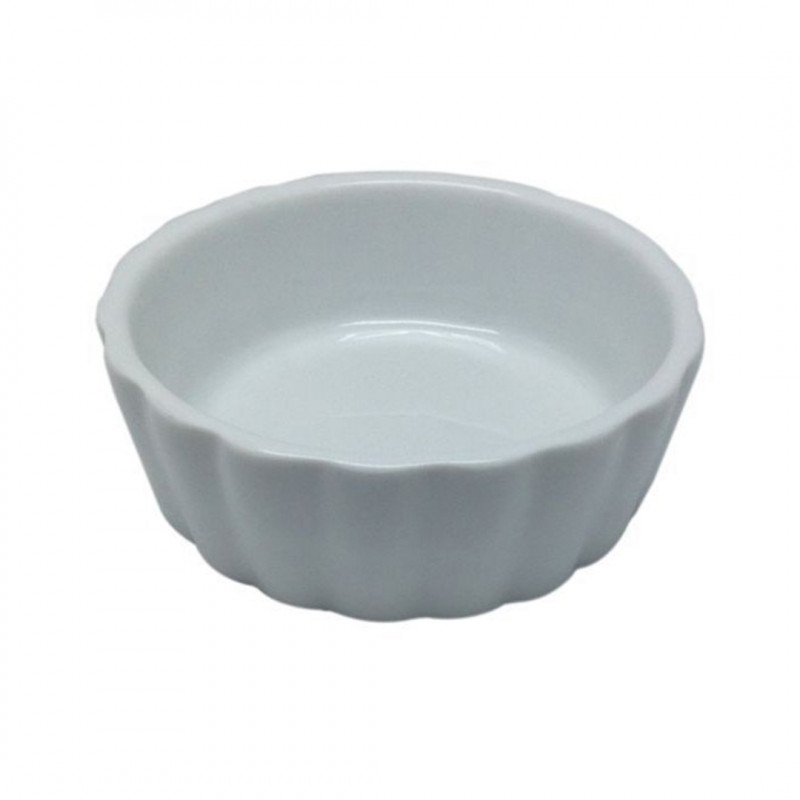 Set 6 pocillo acanalado 8x3cm porcelana Hotel