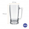 Set 12 Vaso Shopero Taberna 600ml - Alt 17,7cm Diam 8,7cm