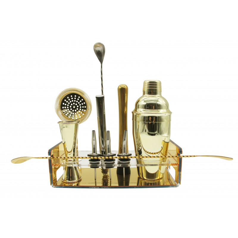 Rack organizador bar dorado 26x10x7.9cm BARKEEPER