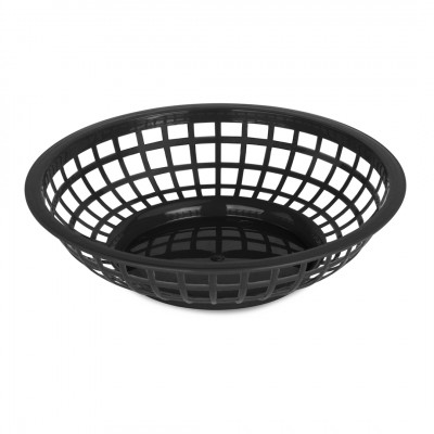 CESTA FAST-FOOD PLAST RDO NEGRO Ø20X5CM FFB-08K