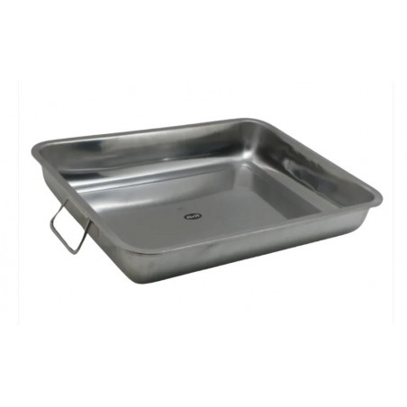 ASADERA RECT INOX 60X40X7CM 0.52MM C/ASAS ABA EC