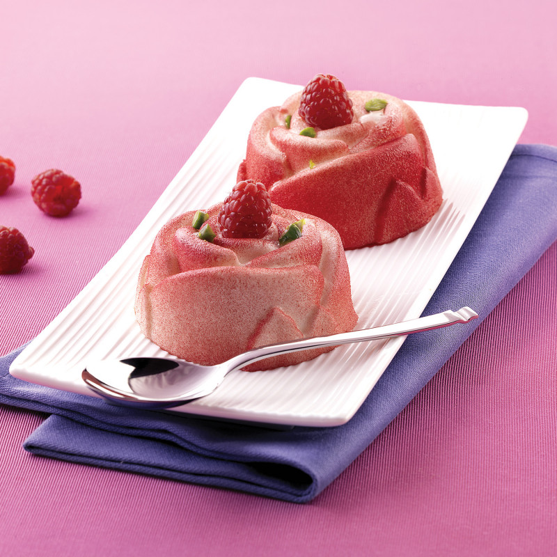 MOLDE ROSA SILICON TERRACOTA 6 CAVIDADES Ø76X40MM SILIKOMART SF077