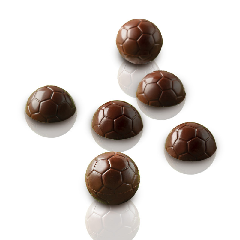 MOLDE BOMBONES SEMIESFERA SILICON CAFE 18 CAVIDADES Ø27X14MM SILIKOMART SCG34