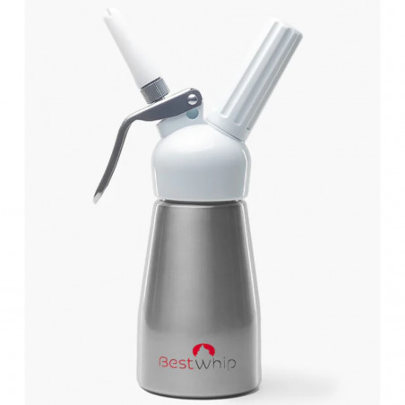 Sifon crema alum plateado 0.25lts c/comple. Cabeza plast kw25s bestwhip