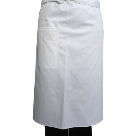Mandil Chef Largo Blanco Con Bolsillo