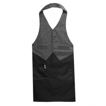 Pechera Garzon Negro/Gris