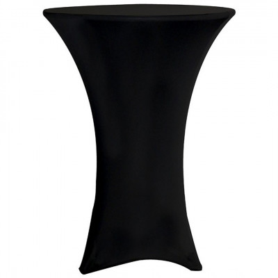 Funda W&L Negra Spandex Para Mesa Cocktail 80