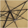 Quitasol para terraza con base beige 3x3m