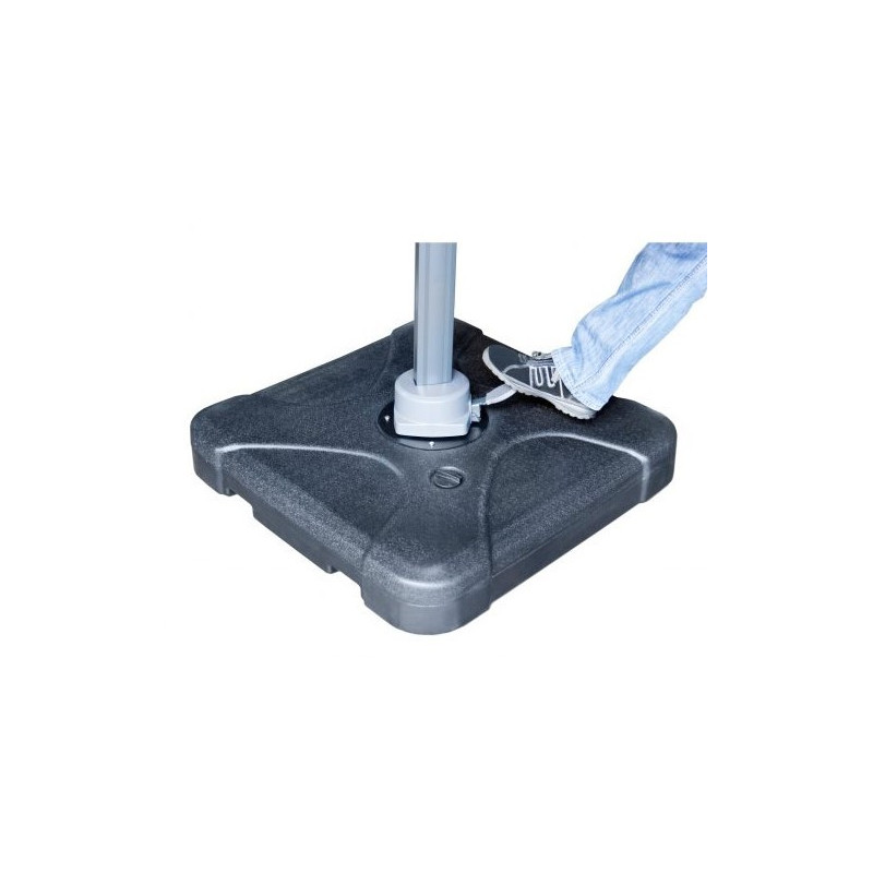 Quitasol para terraza con base beige 3x3m