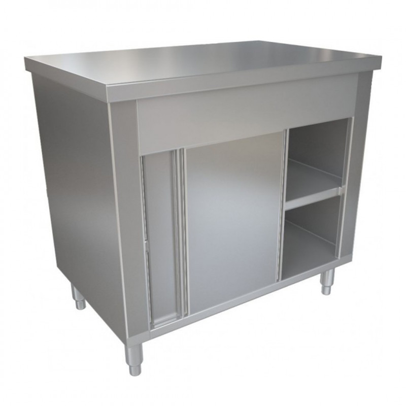 Mesón neutro puerta corrediza 90X60X85Cm Bc-Big Cook