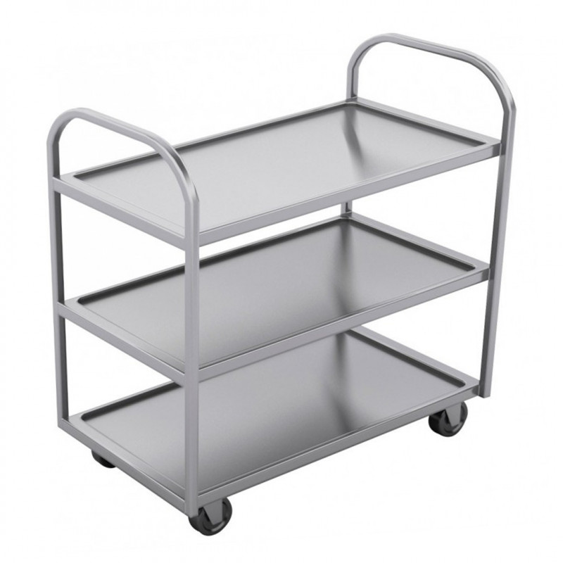 Carro de Servicio 3 Niveles Acero Inoxidable 89x59x94 cm | Big Cook