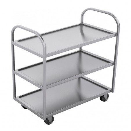 Carro de Servicio 3 Niveles Acero Inoxidable 89x59x94 cm | Big Cook