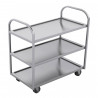 Carro de Servicio 3 Niveles Acero Inoxidable 89x59x94 cm | Big Cook